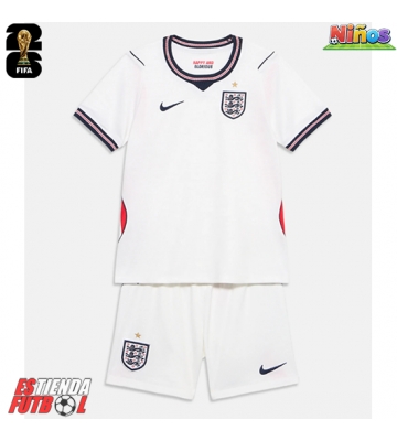 Inglaterra Primera Equipación Niños Mundial 2026 Manga Corta (+ Pantalones cortos)